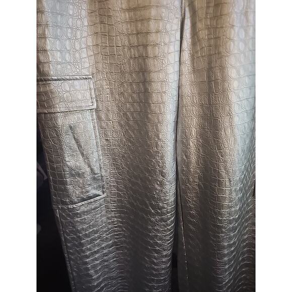 Naked Wardrobe Faux Crocodile Leather Jogger Pants XS Nwt Excellent Comfy Cr6 - Picture 3 of 7